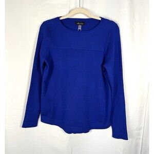NWT Melissa Paige Womens Blue Pullover Boatneck Sweater MSRP $46 MEDIUM